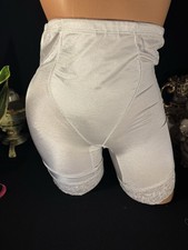 VTG SILKY DBL NYLON LLPG PANTIES GIRDLE SHAPERWEAR SHINY FIRM SLIM