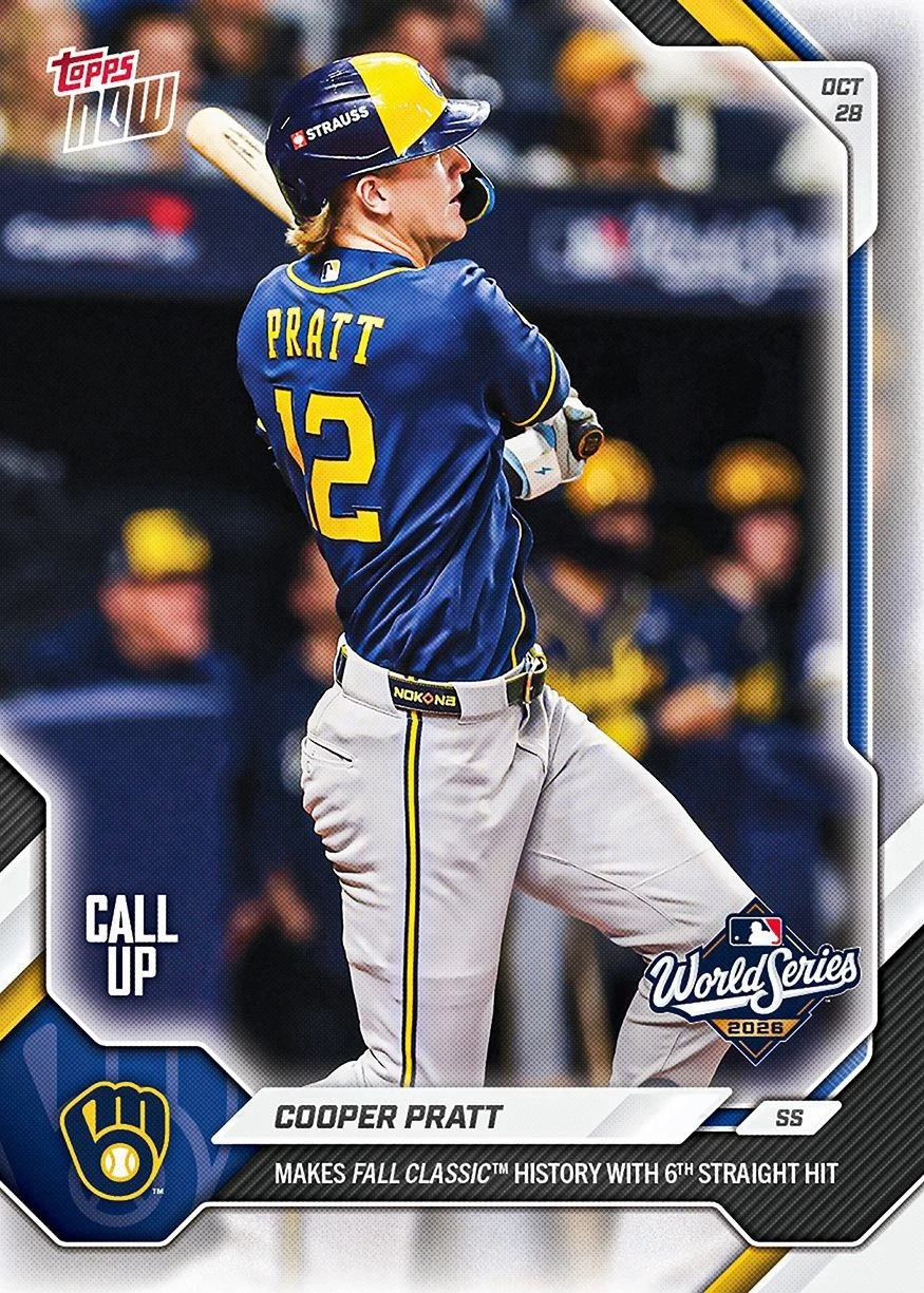 *PRE SALE* Cooper Pratt - 2026 MLB Topps NOW® - Card 828 image 1