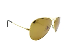 B&L Ray-Ban W1661 CHROMAX Aviator Sunglasses Gold Frame USA 58mm Vintage Rare