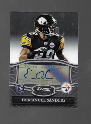 2010 Topps Bowman Sterling Emmanuel Sanders RC Auto | eBay