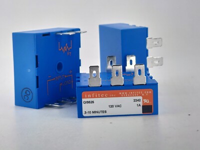 *Lot Of 5* INFITEC QIS525 Time Delay Relay 120VAC 1A 3-10 MINUTES 2242