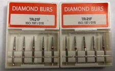 10 Diamond Fine Dental Burs. Long Life. Best for Cr & Br & Endodontics. U.S. 