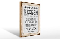 Holzschild Spruch 30X40 Cm Reisen Ist Der SchöNste Weg Deko Schild