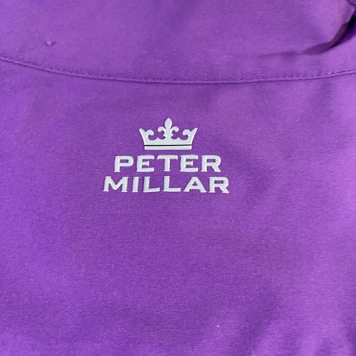 Peter Millar Element 4 Wind 1/2 Zip Golf Windbreaker Jacket Mens Large Purple - Picture 9 of 11