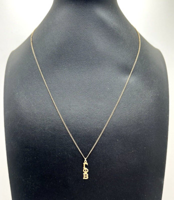 10K Gelbgold Gamma Phi Beta Anhänger auf 12K Gold gefüllte Kette 19 Zoll