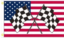 3X5 USA CHECKERED FLAGS RACING FLAG BANNER GROMMETS 100D