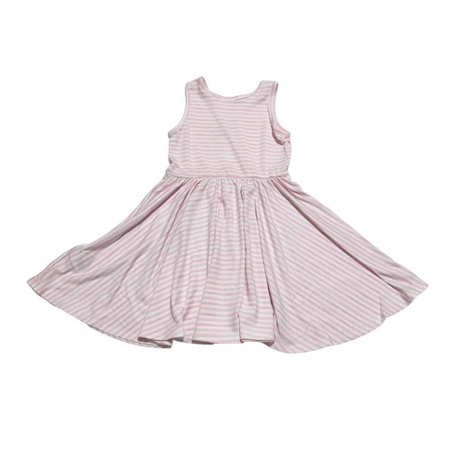 Dot Dot Smile NWT Girls Size 3/4 Pale Pink White Striped Tank Twirl Dress - Picture 3 of 5