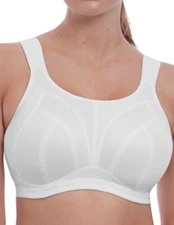 Freya Active Dynamic Sports Bra Size 32C White Non Wired Unpadded Cup 4014 New