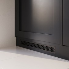 Stegblech Arbeitsplatten-Belüftung Alu-Lüftungsgitter 60x484mm ovale Lochung