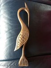 Carved Wood Heron Egret Figurine — photo 1