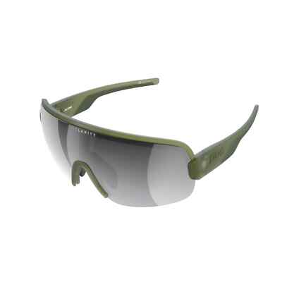 POC Aim Road Sonnenbrille Epidote grün transluzent - Samt/silber verspiegelt