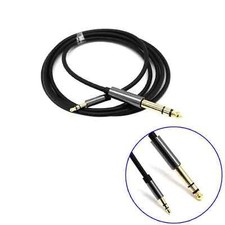 Aux Jack Cable 3.5mm 1/8" Male to 6.35mm 1/4" Male TRS Stereo Audio Cable