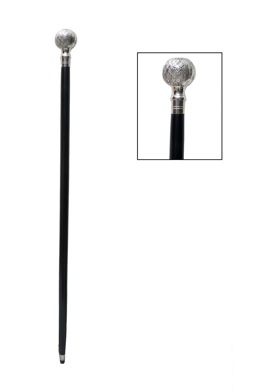 PINEAPPLE DESIGN HANDLE SOLID BRASS HANDLE WOODEN… - image 2