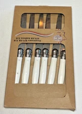 LAGUIOLE DE TABLE FRANCESTEAK KNIVES (6)COUTEAUX AUTHENTICITY CERTIFICATE NIP