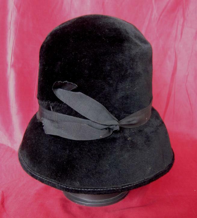 VINTAGE 1970s LADIES BLACK FELT HAT eBay