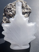Sea Glass, Clear Maple Leaf Bottle