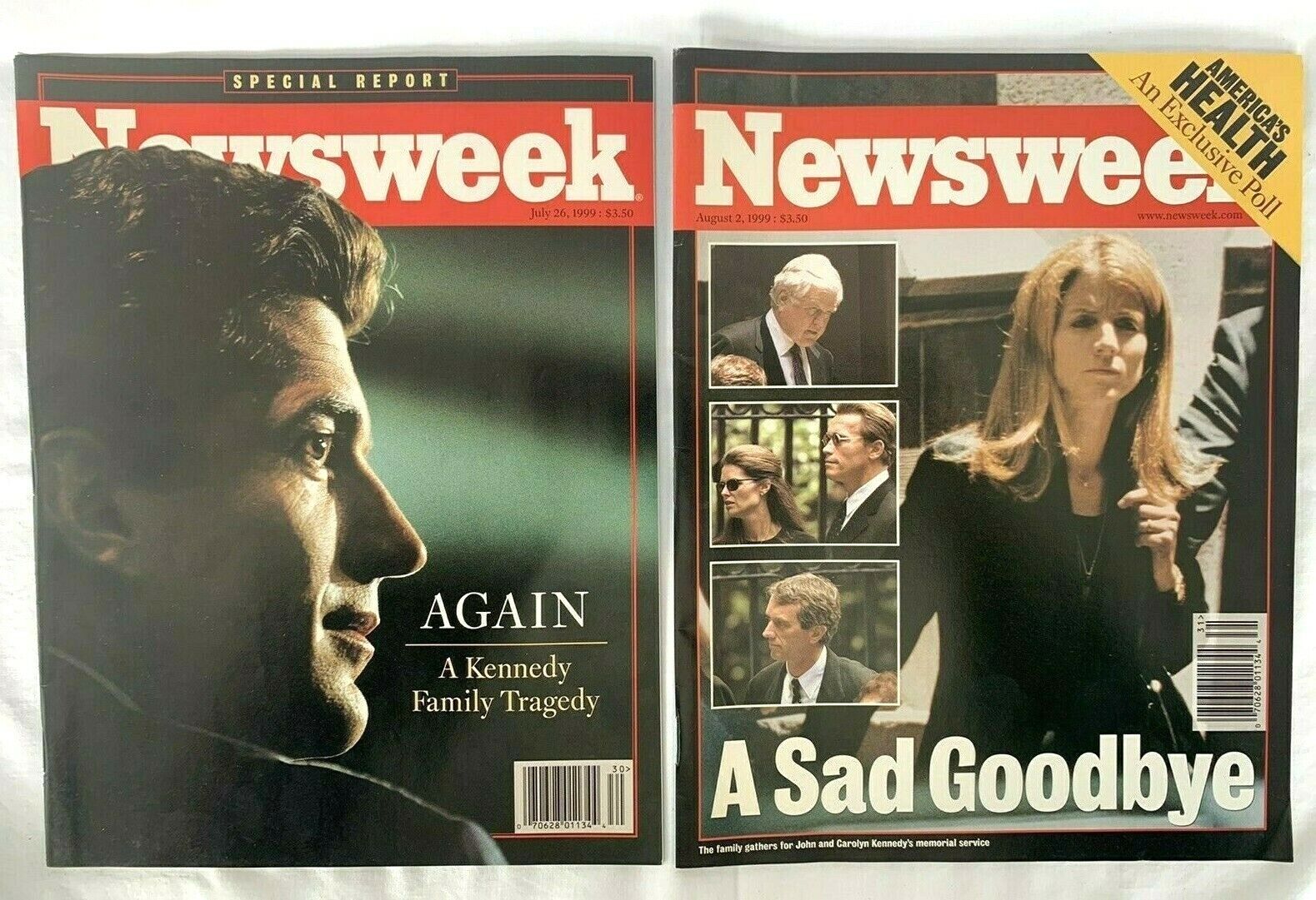 JFK Jr Magazine Lot Newsweek July 26 1999 & August 2 1999 Set