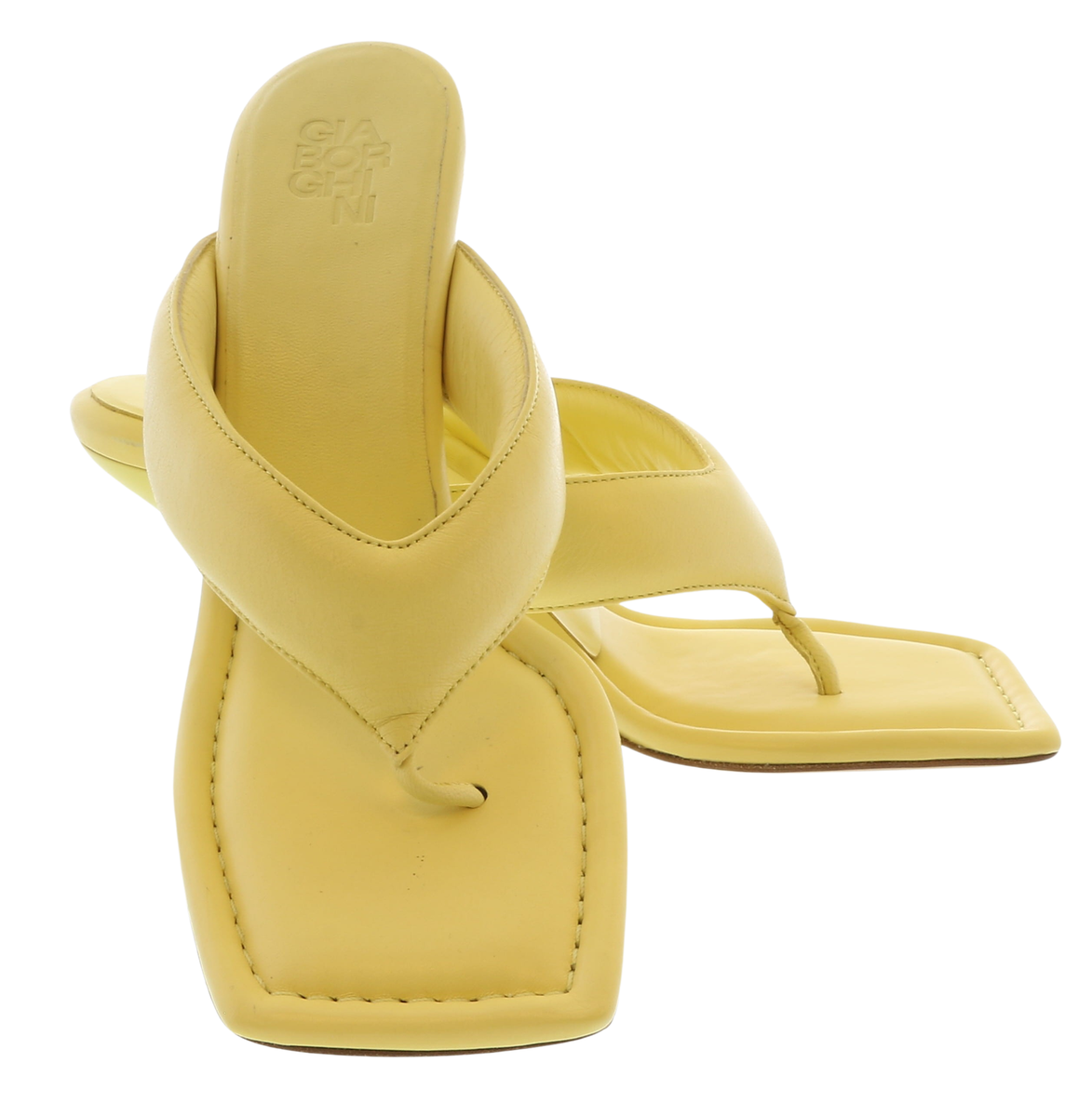 サンダル・ミュール Gia Borghini Gia 26 | Wedge Mule Gia Borghini Butter Yellow Thonge Mule with Wedge | eBay