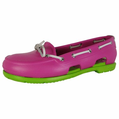 pink boat shoes