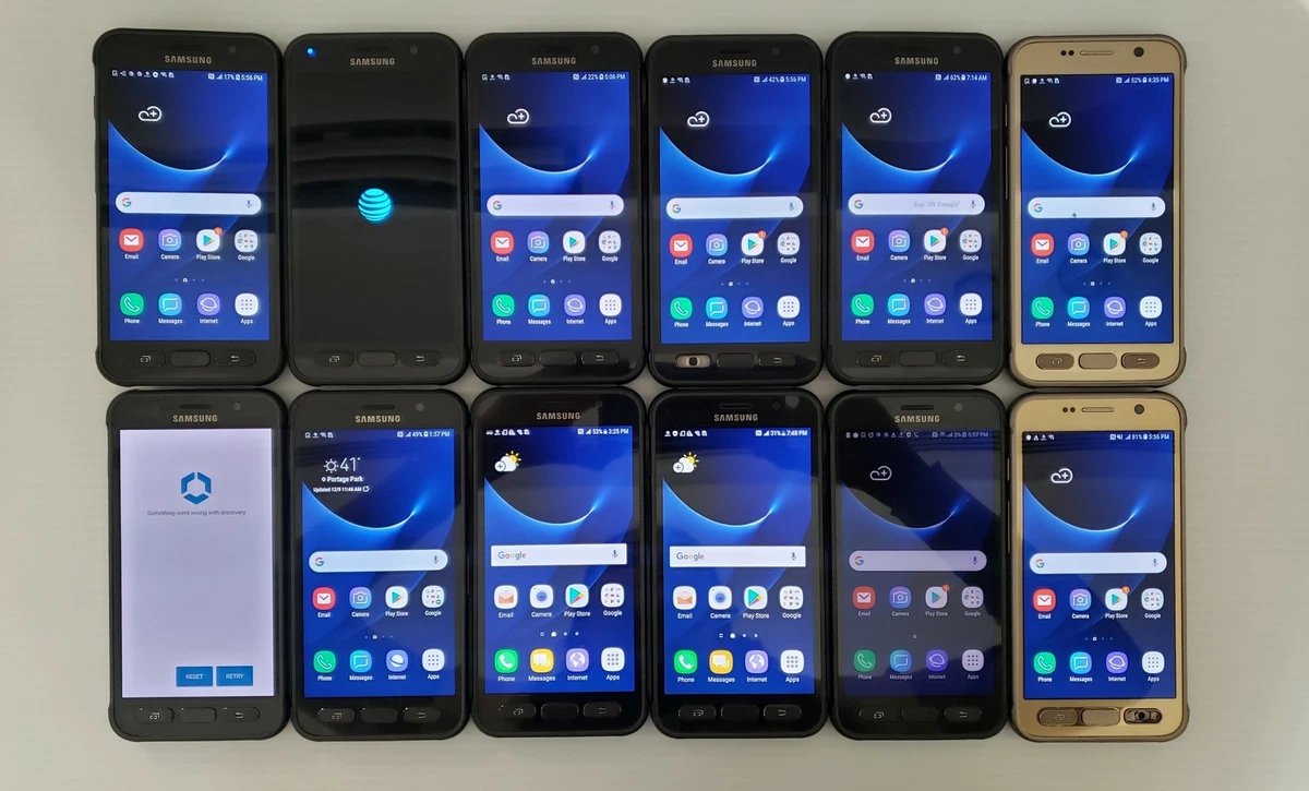 AS IS LOT OF 24 Samsung Galaxy S7 active SM G891 32GB Titanium Gray AT T