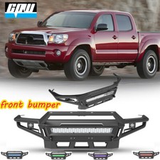 For 2005-2015 Toyota Tacoma Black Steel Front Bumper W2xled Light 3 In 1 New For 2005-2015 Toyota Tacoma Black Steel Front Bumper W2xled Light 3 In 1 New