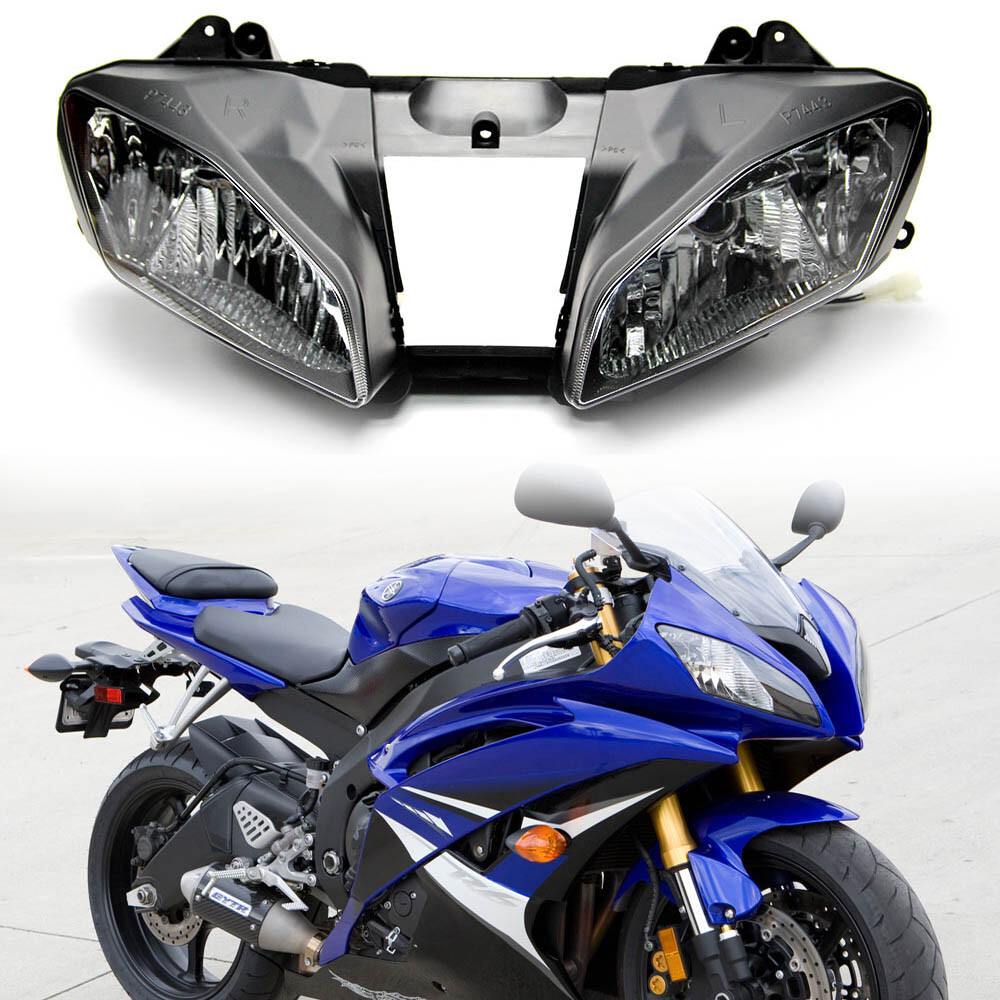 Black Clear Headlight Head Lamp Housing Assembly For Yamaha
