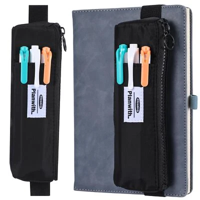 JJUNW Stifthalter Notizbuch Stifttasche für Notebook Tragbare Federtasche Verstellb...