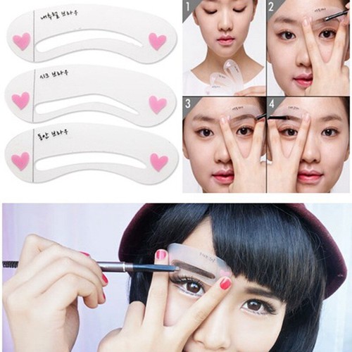 2 Pcs Eyebrow Stencil Eyebrow Shaper Kit Reusable Eyebrow Template - Picture 3 of 5