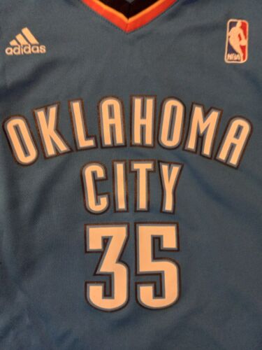 Kevin Durant OKC Jersey Adidas Size Medium Oklahoma City #35 NBA Blue Basketball - Picture 3 of 13
