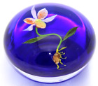 New ListingLovely Paul Stankard Blooming Orchid with Root Structure Art Glass Paperweight