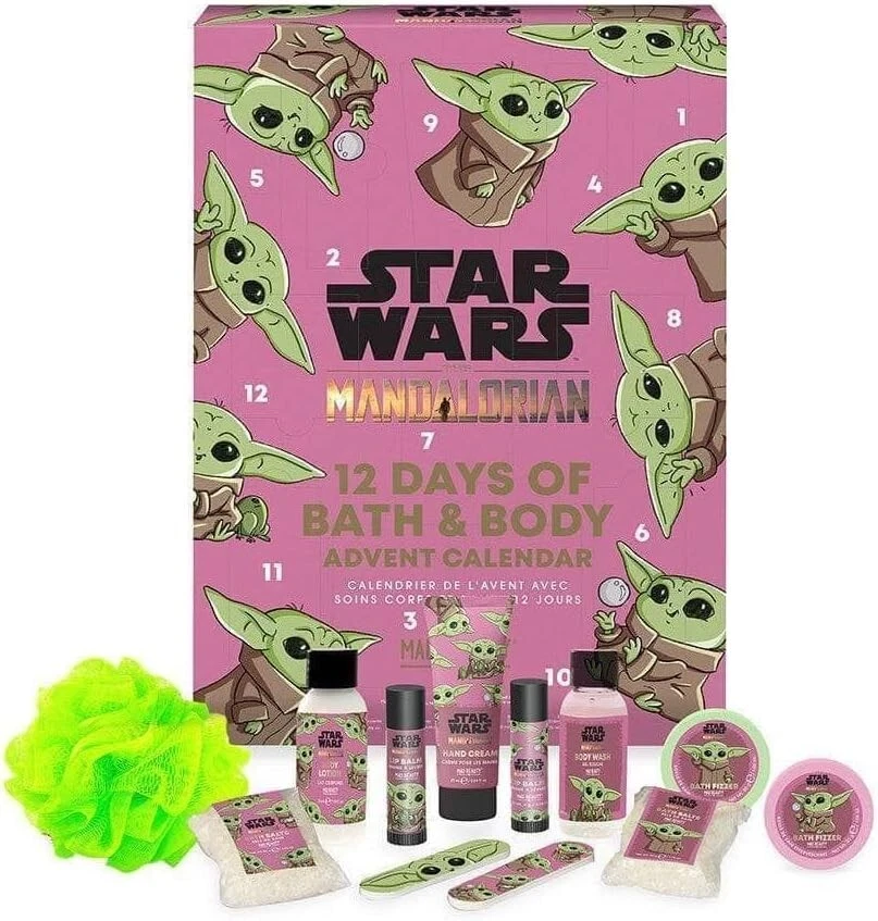 MAD BEAUTY Calendario de Adviento Grogu Star Wars el Mandaloriano 12 días serie de baño y cuerpo regalo