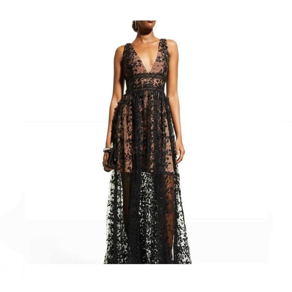 Bronx and Banco Megan Lace Maxi Dress in Black | eBay