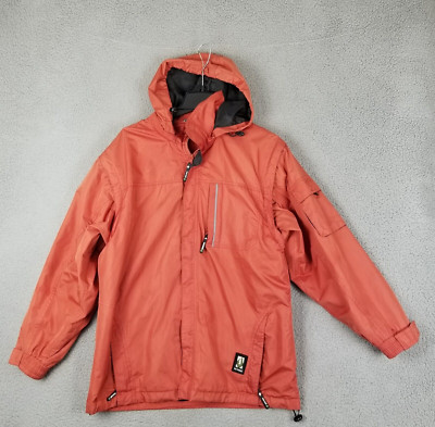 Kiwi Stuff Mallard Rain Jacket Men Medium Red New Zealand Hooded Raincoat