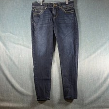 Democracy Womens Jeans Dark Blue Ab Technology Five Pockets Size 8 Cotton Blend