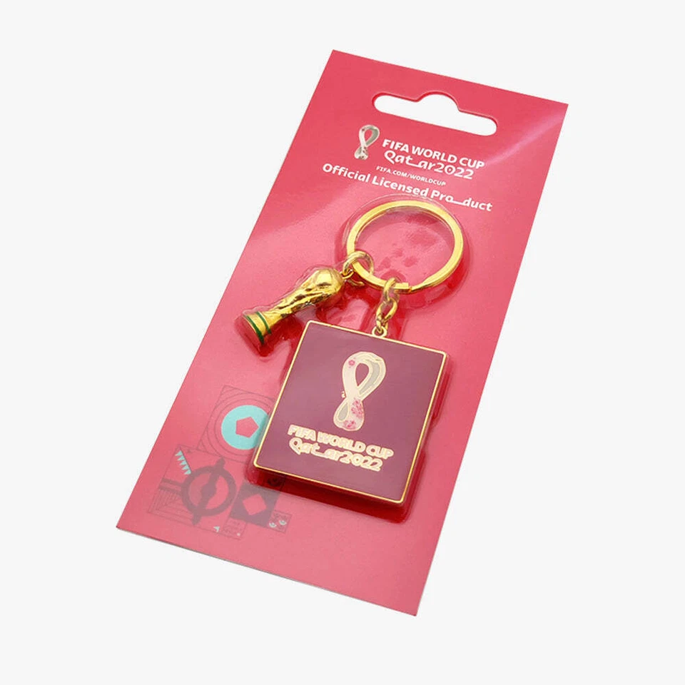 NEW 2022 FIFA WORLD CUP QATAR 3D Trophy Keychain With Official Emblem - Licensed - Image 3 of 3