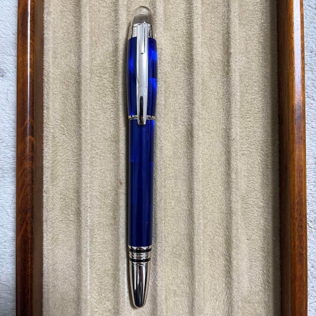 Montblanc Starwalker Cool Blue Fountain Pen 14K Used From Japan