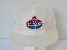 Vintage Standard Oil Company Patch All Mesh Snapback Hat K-Products Brand USA