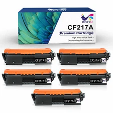 5Pack Toner Cartridge Replacement for HP 17A CF217A Laserjet Pro M102w M130fw