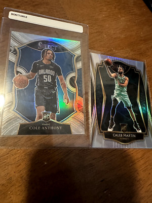 2020-21 Panini Select Cole Anthony Caleb Martin RC Lot of 2 Silver Prizm NBA