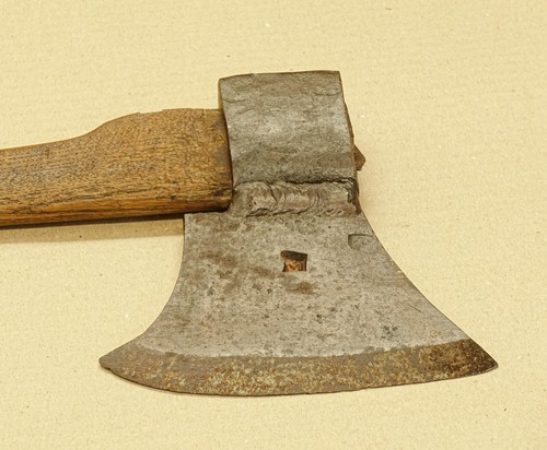 Vintage Goosewing Bearded Broad German Hatchet Axe Handmade Forged Rare - Picture 3 of 7