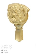 Pug - Gilded Clip with the Image of a Dog Art Dog
