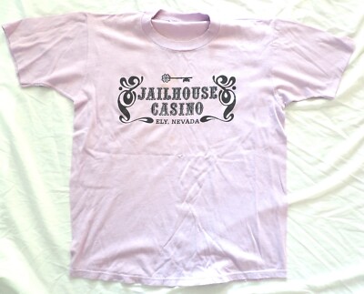 トップス - Vtg 80s Jailhouse Casino Ely Nevada Gambling Tourist 50/50 Purple