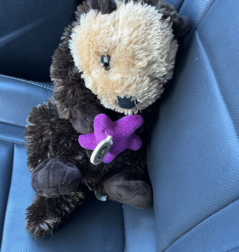 Wild Republic Sea Otter Monterey Purple Starfish Plush Stuffed Animal 15” Toy - Picture 1 of 4