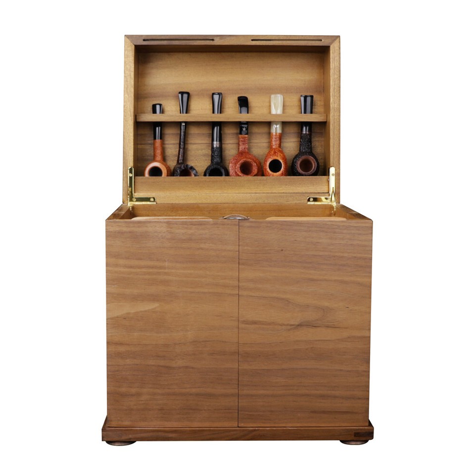 Wooden Smoking Pipe Rack Holder Display for 18 Tobacco Pipe