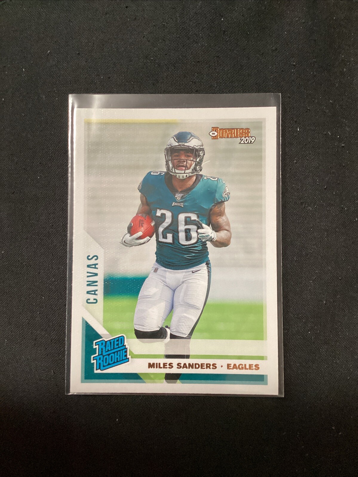 2019 Donruss #322 Miles Sanders Rated Rookies Canvas                     A23