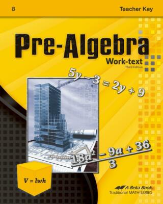 Abeka Pre-Algebra Teacher Key Third Edition - 8th Grade