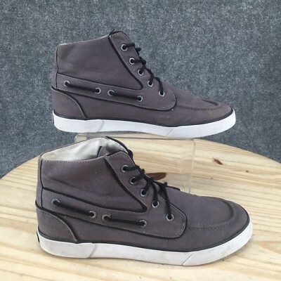 Polo By Ralph Lauren Shoes Mens 9.5D Lander Chukka P Hi Top Sneakers Gray Canvas