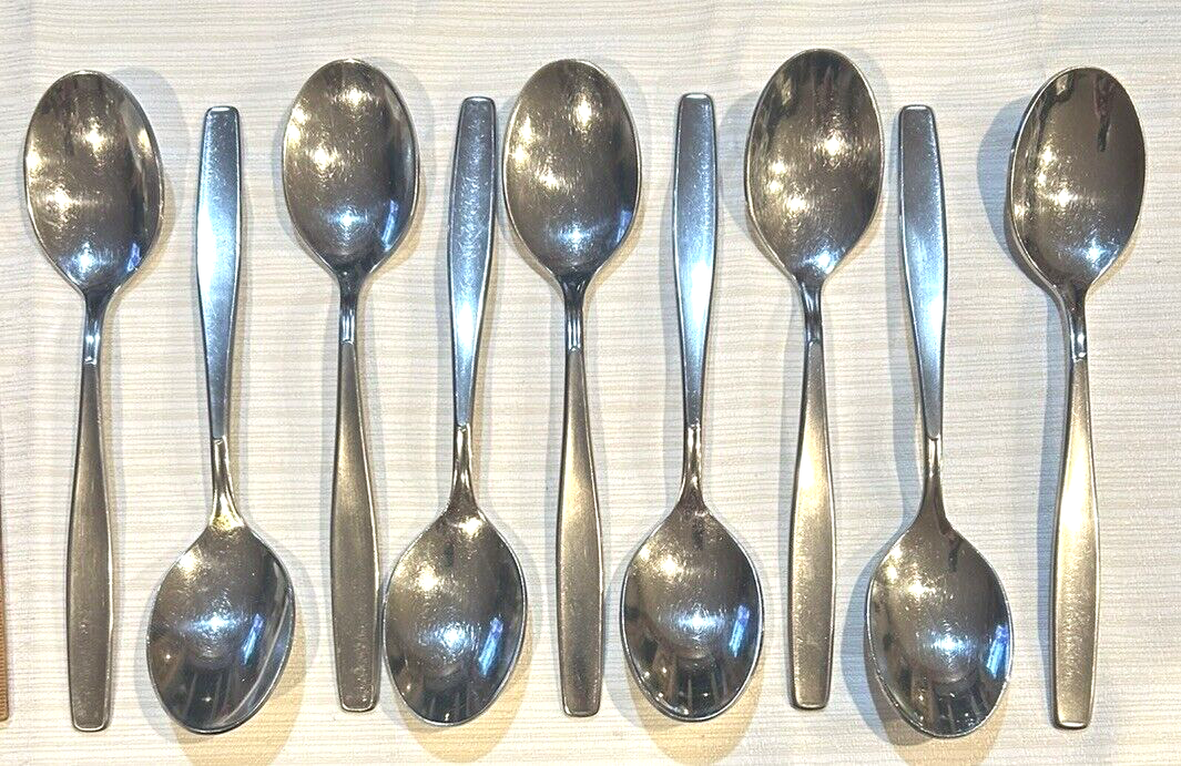 9 Pc. CREATION by International Silver Rogers  USA Glossy 6.75” Spoons