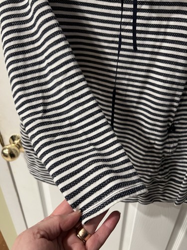 T by Talbots Sweatshirt Womens Plus 1X Cowl Neck Sweater Nautical Coastal Sailor - Picture 5 of 9