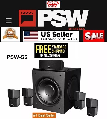PSW-S5 Cinema 5.1 Digital HD 1500 W home theater Surround sound Speaker System